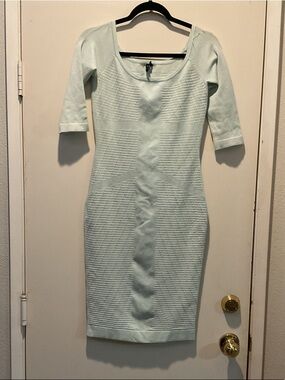 Marciano Mint Midi Scoop-Neck Dress